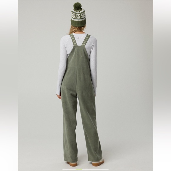 Offline by Aerie Olive Green Fleece Overalls NWT - Picture 4 of 10